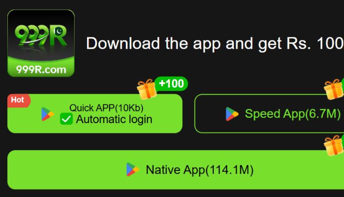 999R Game Earning App for Pakistan